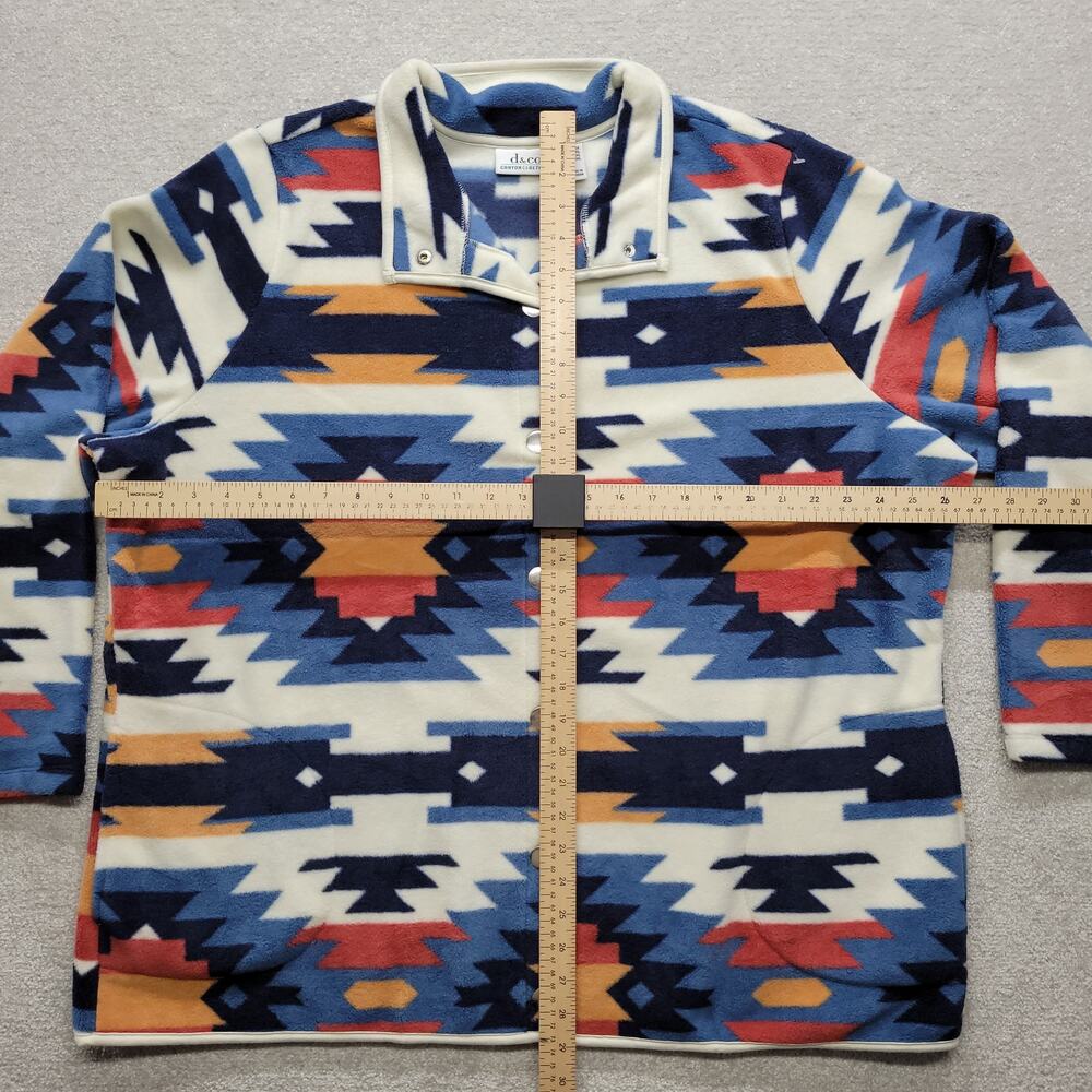 d&co Canyon Retreat Womens 2X Aztec Southwestern Fleece Snap Front Jacket - Picture 5 of 6